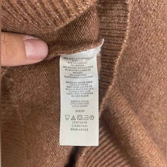 Loft Wool Blend Mock Neck Pullover Long Sleeve Sweater Women’s Size Small Petite - Picture 7 of 10